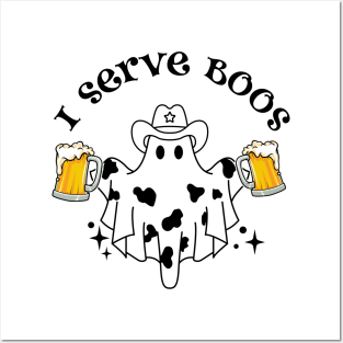 I serve Boos! Bartender spooky Tee Posters and Art